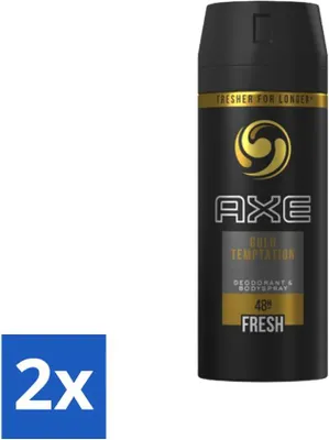 Obrázek produktu pro Ax – Deodorant ve spreji – 48 hodin svěžesti – Gold Temptation – 150 ml – výhodné balení – 2 kusy
