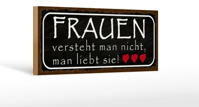 Produktbild von Holzschild Spruch 27x10cm Frauen versteht man nicht man