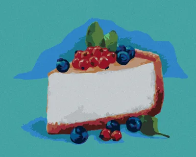 Produktbild von Zuty - Malen nach Zahlen - KÄSEKUCHEN (MYROSLAVA VOLOSCHUK), 40x50 cm, ohne Keilrahmen