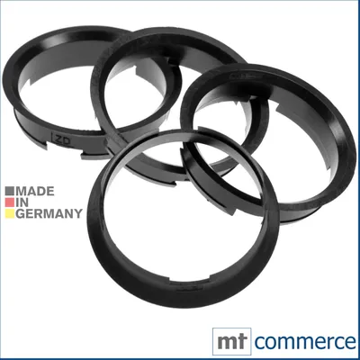 Produktbild von 4X Zentrierringe 63,4 x 60,1 mm schwarz Felgen Ringe  Germany