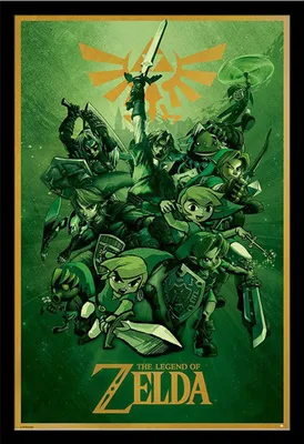Immagine prodotto di The Legend of Zelda - Link - Stampa poster videogiochi - dimensioni 61x91,5 cm Cornice MDF nera