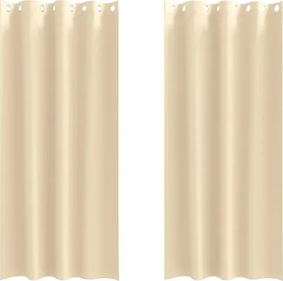 Obrázok produktu pre vidaXL Zatemňujúce závesy s krúžkami 2 ks krémové 245 x 140 cm