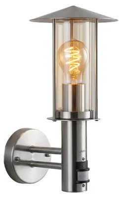 Produktbild von RGB LED Wandleuchte, Edelstahl, Silber, Bewegungsmelder, Dimmbar, IP44