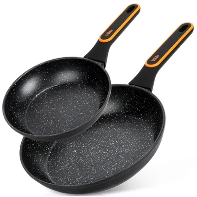 Zdjęcie produktu dla Vilde | Patelnie 2 szt. - Ø 20/26 cm - Aluminium - Nieprzywierająca powłoka - TERRUNA