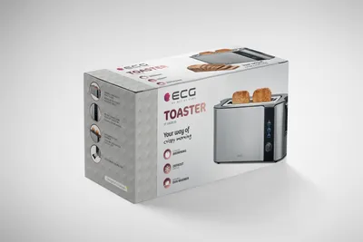 Zdjęcie produktu dla ECG ST 10630 SS, 2 kaw., Czarny, Srebrny, Stal nierdzewna, Przyciski, obrotowy, 1000 W, 220 - 240 V