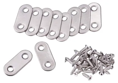 Reparaturplatte RVS 56x15x2 mm, 10 Stück, Silberton