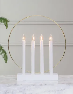Produktbild von Eglo LED Lichterbogen Glossy Rund Weiß 4 x 3W E10 extra warmweiß 2100K Schalter