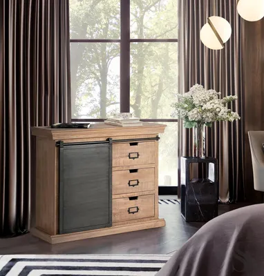 Immagine prodotto di Cassettiera in legno di mango in stile industriale, 85 cm x 100 cm x 40 cm Giner y Colomer