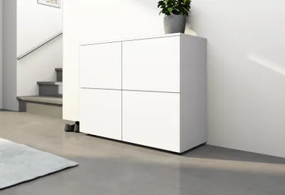 Produktbild von Kommode "Rova" 4-türig weiß-matt