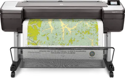 Produktbild von HP DesignJet T1700 - 1118 mm (44") Großformatdrucker - Farbe - Tintenstrahl - 1118 x 1676 mm - 2400 x 1200 dpi - bis zu 0.55 Min./Seite - Gigabit LAN, USB-Host - Cutter