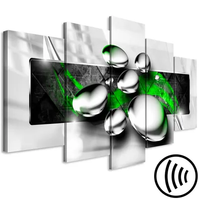 Immagine prodotto di Quadro acustico effetto 3D 200x100 cm Quadri Schiuma acustica Fonoassorbente ad alte prestazioni Isolamento acustico Tela 5 pezzi Murale Acustica ambientale Isolamento acustico Astratto a-A-0354-b-p