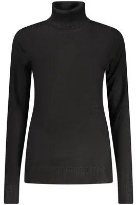 Produktbild von Eleganter Damenpullover aus Norwegen 1963 - Schwarz mit Rollkragen