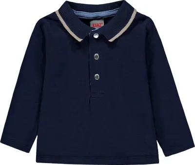 Produktbild von Jungen Poloshirt, Langarm, Marineblau, Kanz