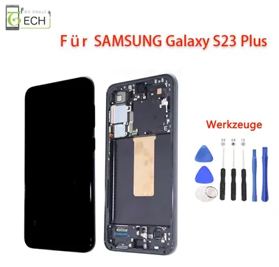 Produktbild von OLED Display für Samsung Galaxy S23 Plus S916 LCD + Rahmen Touchscreen Schwarz