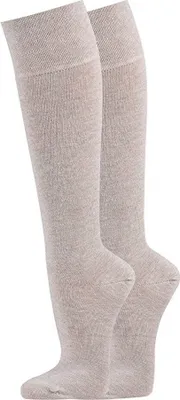 Produktbild von FussFreunde 4 Paar Kniestrümpfe für Damen und Herren, Beige, Größe 43-46