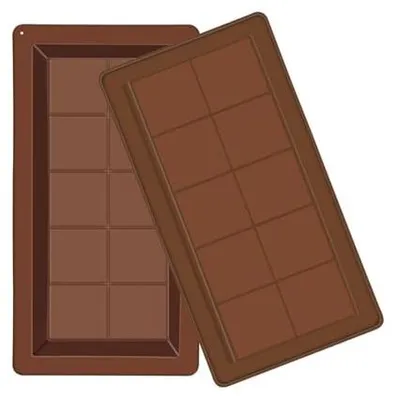 Zdjęcie produktu dla Formy do czekolady silikonowe brązowe batoniki pralinki zestaw 2 sztuk