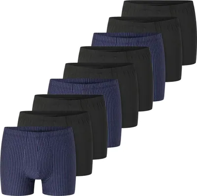 Produktbild von Schiesser 9er Pack 95/5 Essentials - Organic Baumwolle Retro Short / Pant Mit softem, tonalem Komfortbund, Extra bequemer Beinausschnitt, Modische Ziernhähte
