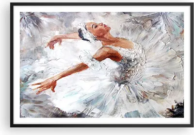 Produktbild von Gerahmtes Poster - Schwarzer Rahmen - Frau Tanz Ballett Körper - 91,5x61 cm - Wand Bild - Wanddeko - Wandbilder - Wandposter - Bilderrahmen - Bilder - Kunstdruck - Wandbild - P2BAA91x61-3101