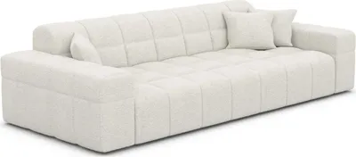 Produktbild von Bouclé 3-Sitzer Couch Nivara Weiß