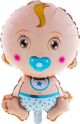 Produktbild von Shape Folienballon Baby Junge | 68 x 45 cm Babyparty Dekoration