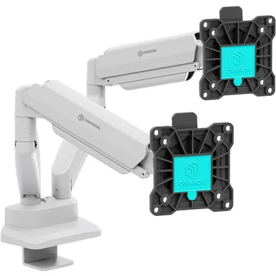 Obrázek produktu pro Držák na dva monitory, pro monitory o velikosti 13-32 palců, maximální nosnost 10 kg na monitor, dvojitý držák s plynovou pružinou, kompatibilní s VESA 75x75 a 100x100, stolní držák pro dva monitory