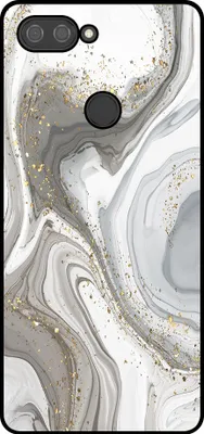 Obrázok produktu pre Smartphonica Puzdro na telefón vhodné pre Xiaomi Mi 8 Lite s mramorovou potlačou - TPU zadný kryt puzdra s mramorovým dizajnom - Silver