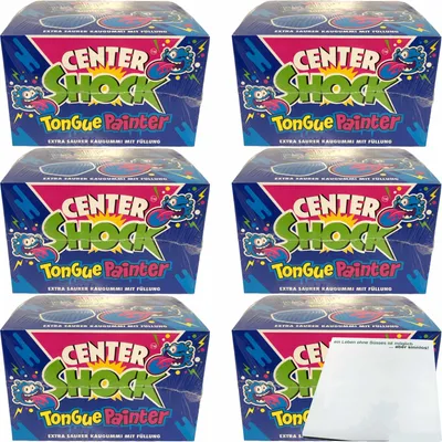 Produktbild von Center Shock Zungenmaler Sauer 100 Stück 6er Pack (6x400g Packung) + usy Block