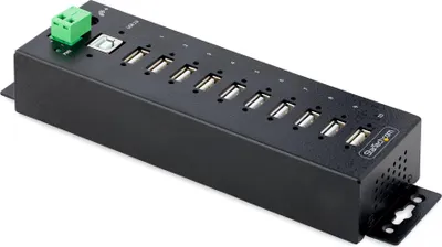 Obrázok produktu pre StarTech.com 10-portový priemyselný rozbočovač USB 2.0