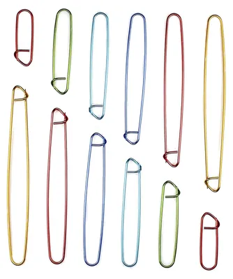 Stricknadeln 12er-Set, 6 Größen, Aluminium, bunt