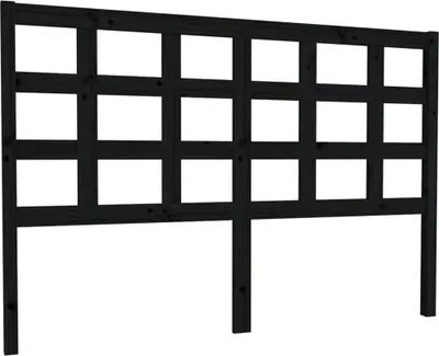 Produktbild von vidaXL Kopfteil Schwarz 145,5x4x100 cm Massivholz Kiefer