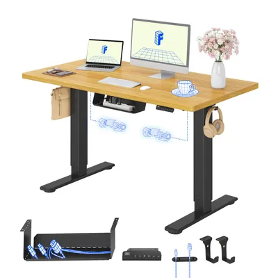 Produktbild von FLEXISPOT E1 Pro Elektrisch Höhenverstellbarer Schreibtisch 120x80cm 25MM EINTEILIGE TISCHPLATTE Doppelmotor 120KG Tragkraft, 4 Speicherplätze (Ahorn)