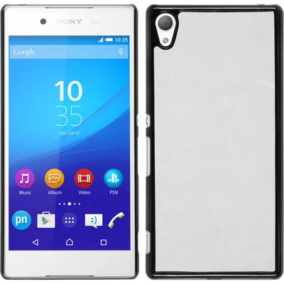 Produktbild von PhoneNatic Case kompatibel mit Sony Xperia Z3+ / Plus - Hülle weiß Lederoptik Hard-case + 2 Schutzfolien