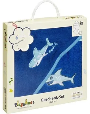 Image de Playshoes Set cadeau requin bleu taille originale