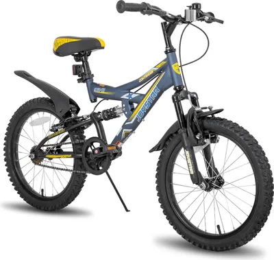 Produktbild von HILAND Contender 20 Zoll Kinder-Mountainbike Vollfederung Jungen Mädchen, Kinderfahrrad mit Schutzbleche und Handbremse, Blau