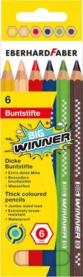 Produktbild von EBERHARD FABER Hexagonal-Buntstift BIG WINNER 6er Etui