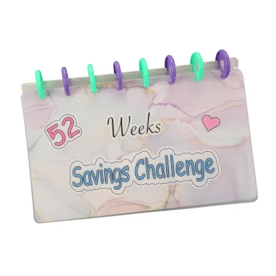 Produktbild von Sparordner 52-Wochen Spar-Challenge, Budget-Organizer mit Bargeldumschlägen