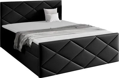 Produktbild von MIRJAN24 Boxspringbett Herkules, Ehebett mit zwei Bettkästen, Doppelbett, Stilvoll Schlafzimmer (Muna 14, Größe: 160x200 cm)