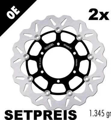 Zdjęcie produktu dla Zestaw tarcz hamulcowych Galfer 2x DF358CW WAVE® pływających przód 310x5mm do Suzuki GSX-R GSX S 600 - 1000 ccm rok 2008 - 2021