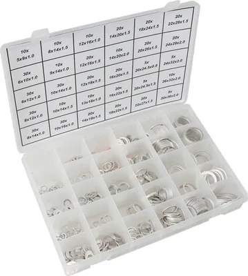 Produktbild von Condor Dichtring Sortiment 520 teilig - Aluminium Dichtringe Set, mit 30 Größen