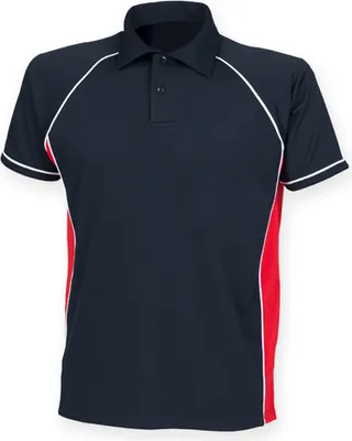 Produktbild von Finden+Hales LV370 | Herren Piped Performance Polo / Coolplus®-Polyester - Farbe: Navy/Red/White - Größe: XXL