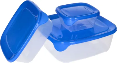 Obrázok produktu pre KOTARBAU® 3-dielna sada nádob na čerstvé potraviny 0,25 l 0,8 l 1,7 l Plastové nádoby na potraviny