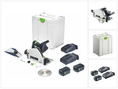 Produktbild von Festool TSC 55 5,2 KEBI-Plus/XL Akku Tauchsäge 18 V / 36 V ( 2x 18 V ) 160 mm Brushless ( 576714 ) + 2x Akku 5,2 Ah + 2x Ladegerät + Systainer