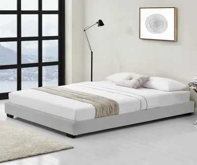 Produktbild von Kunstlederbett Polsterbett aus Kunstleder Bettgestell mit Lattenrost 180x200 cm Bett inkl. Lattenrahmen Doppelbett Ehebett Kunstleder in Weiß Corium