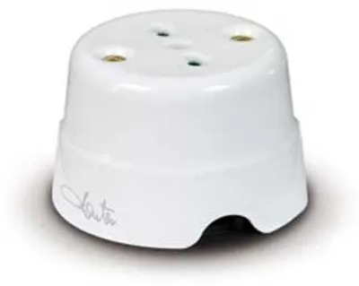 Immagine prodotto di Presa bipasso in Vetroceramica italiana 2P+T 16A da parete colore bianco Fanton 84010