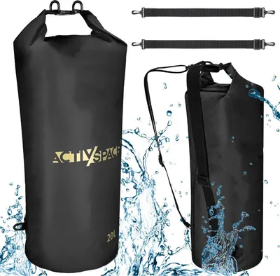 Produktbild von Wasserdichte Segelrucksacktasche 20l - schwarz