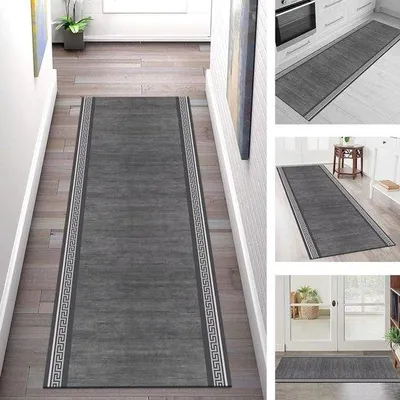 Productafbeelding van Antislip vloerbedekking met warmte-isolatie, ideaal voor grote oppervlakken - 60x150 cm, wasbaar en met een abstract design.