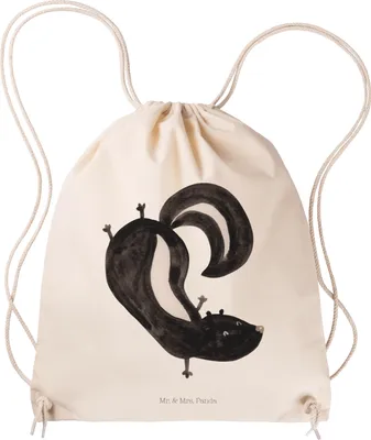 Produktbild von Mr. & Mrs. Panda Beutel Stinktier Handstand - Transparent - Geschenk, Spielplatz, gym tasche, Kleiner Rucksack, Raubtier, Jutebeutel, Skunk, Wildtier, Stinker