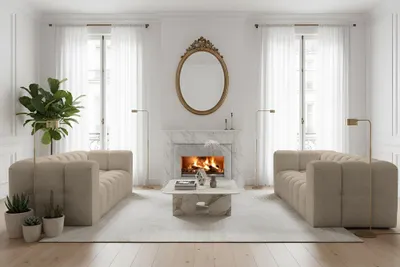 Productafbeelding van Designbank SOLVIE 4-4, bekleed met stof "Moly" in de kleur beige