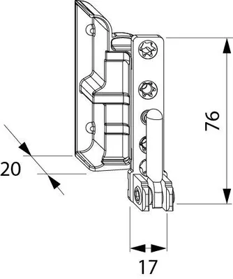 Productafbeelding van Maco Ecklager DT130 4/18, rechts, zilverkleurig