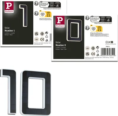 Produktbild von Paulmann Bundle Solar LED Hausnummernleuchte Nummer 10